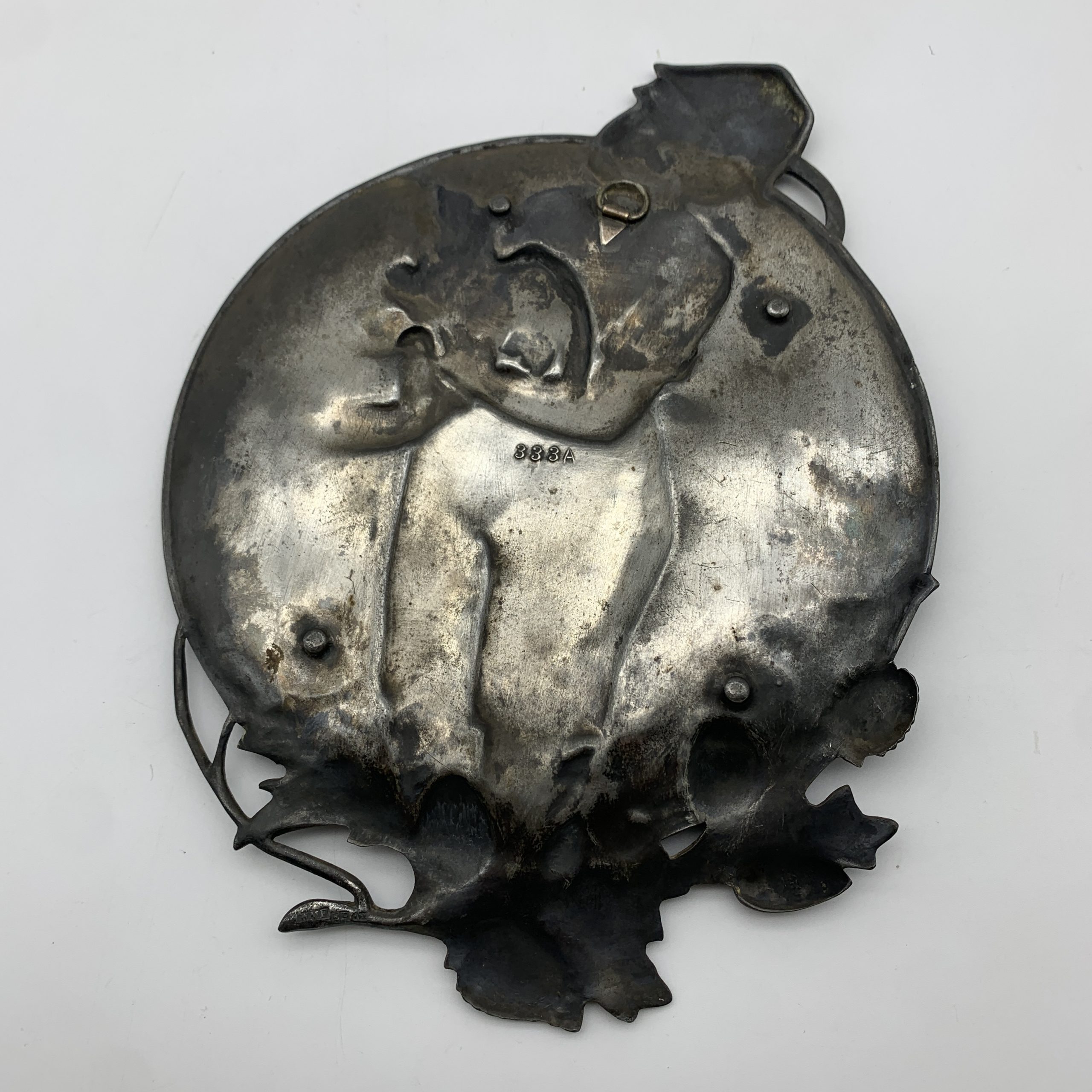 Silver-Plated Pewter,Art Nouveau ‘WMF’ Wall Plaque (C1905) - Image 4