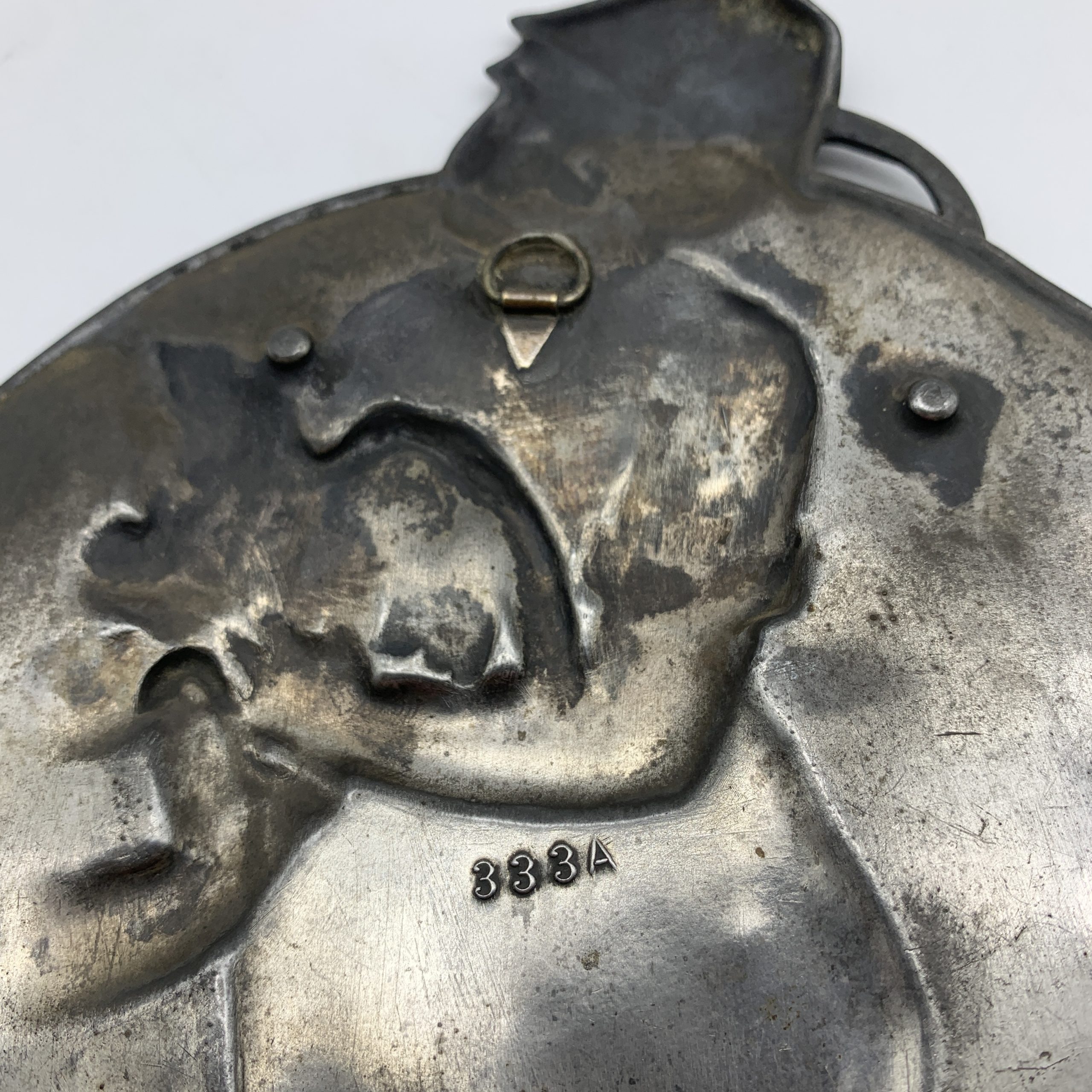 Silver-Plated Pewter,Art Nouveau ‘WMF’ Wall Plaque (C1905) - Image 6