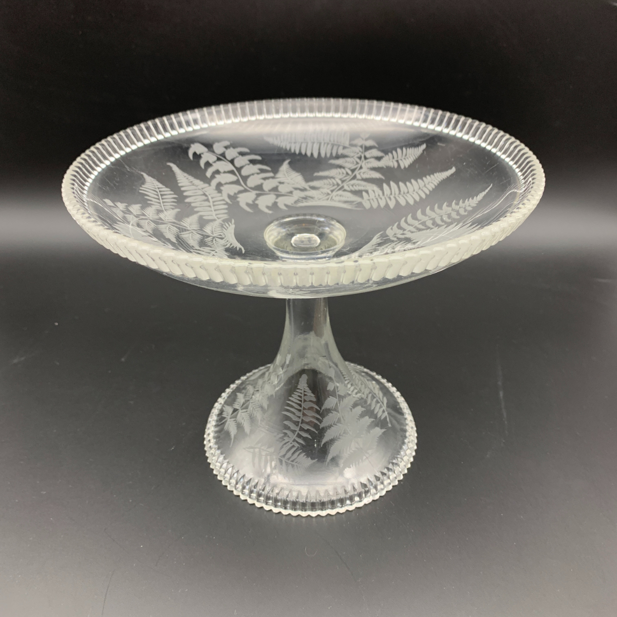 Large Antique Crystal Tazza - Image 3