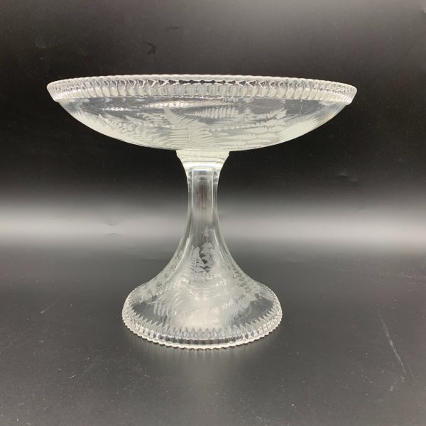 Large Antique Crystal Tazza