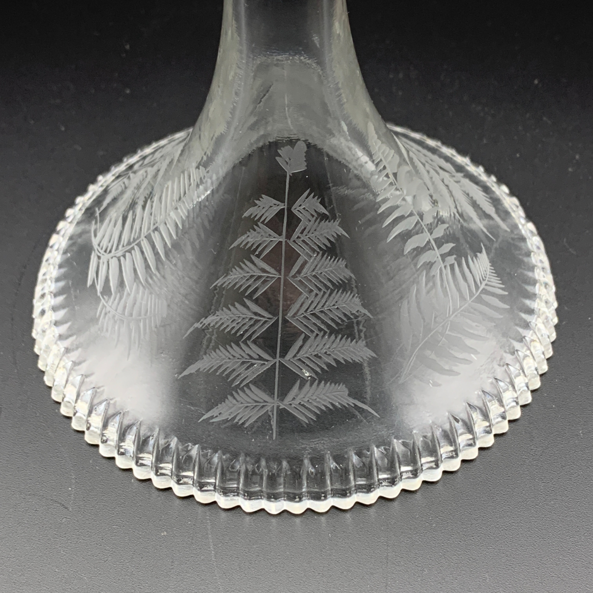 Large Antique Crystal Tazza - Image 6