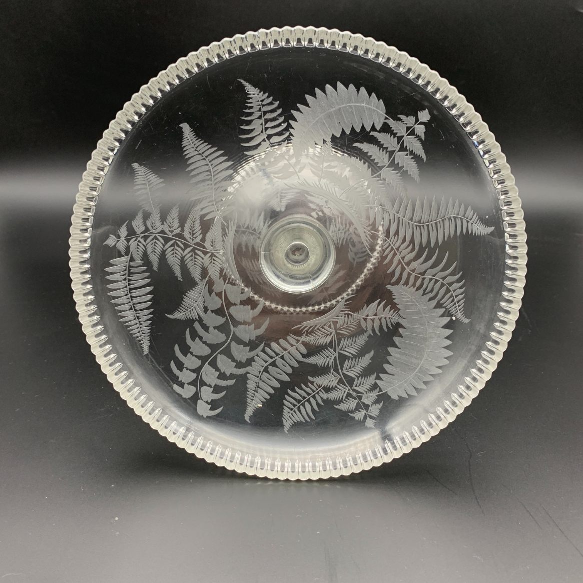 Large Antique Crystal Tazza - Image 2