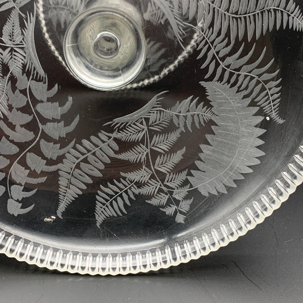 Large Antique Crystal Tazza - Image 4