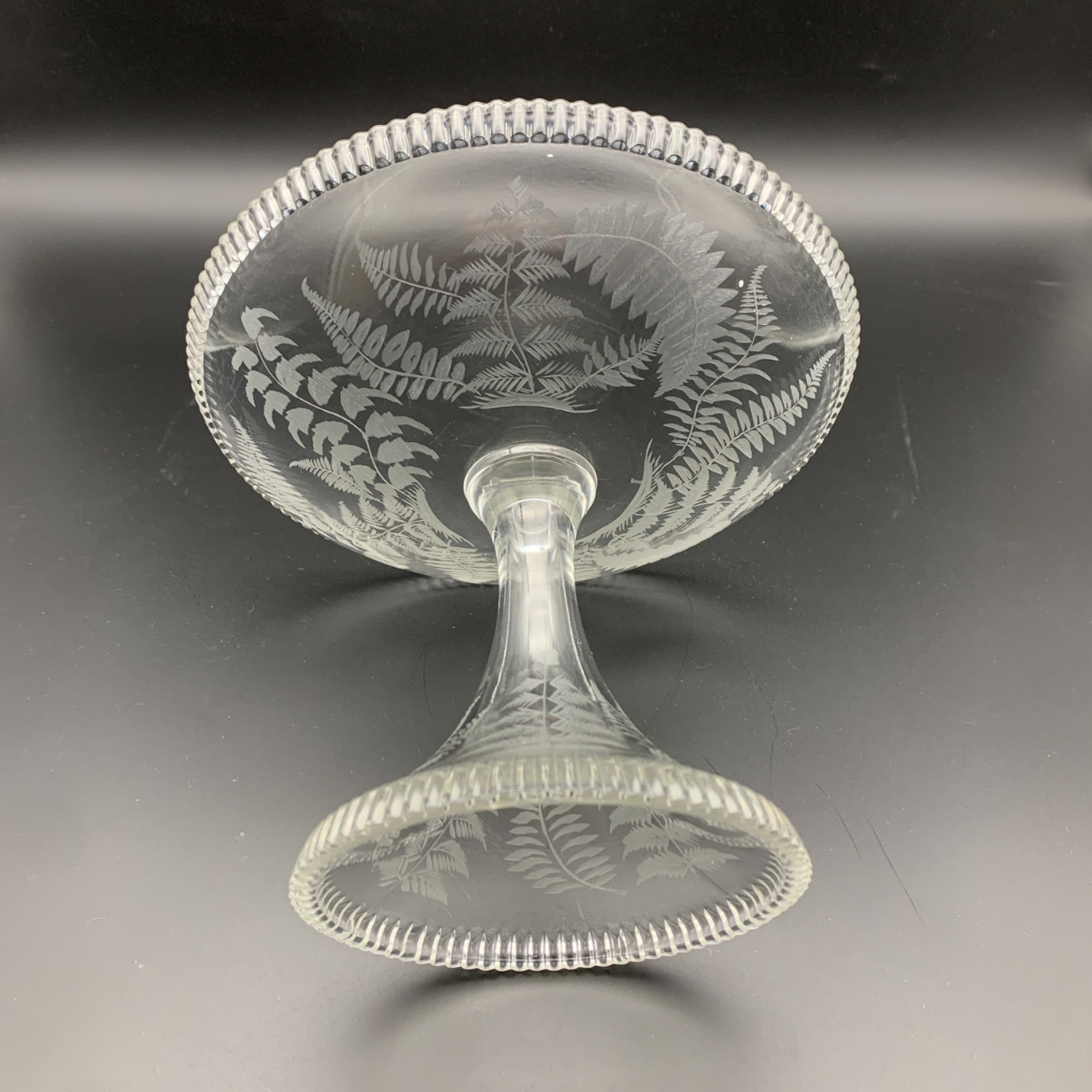 Large Antique Crystal Tazza - Image 5