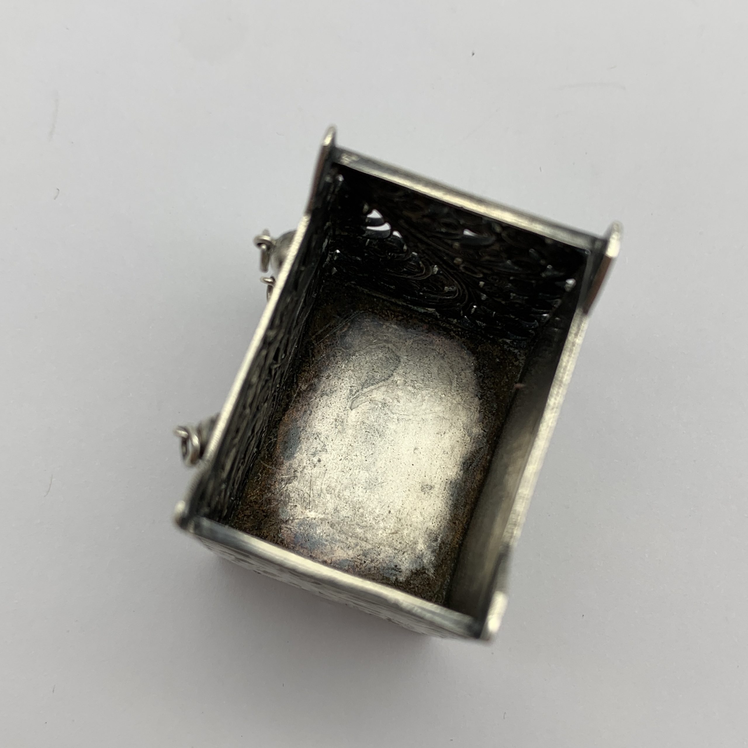 Antique Solid Silver ‘Doll House’ Miniature Chest of Draws - Image 6