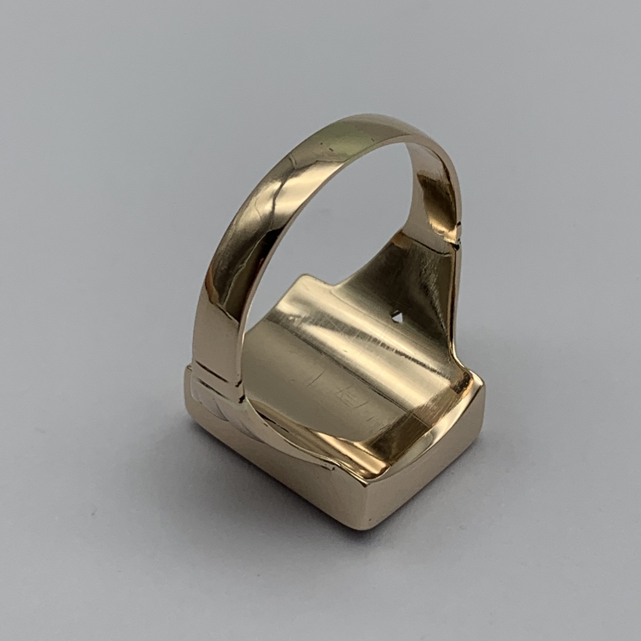 Antique 9ct Gold Carnelian ‘Intaglio’ Gents Seal Ring - Image 7