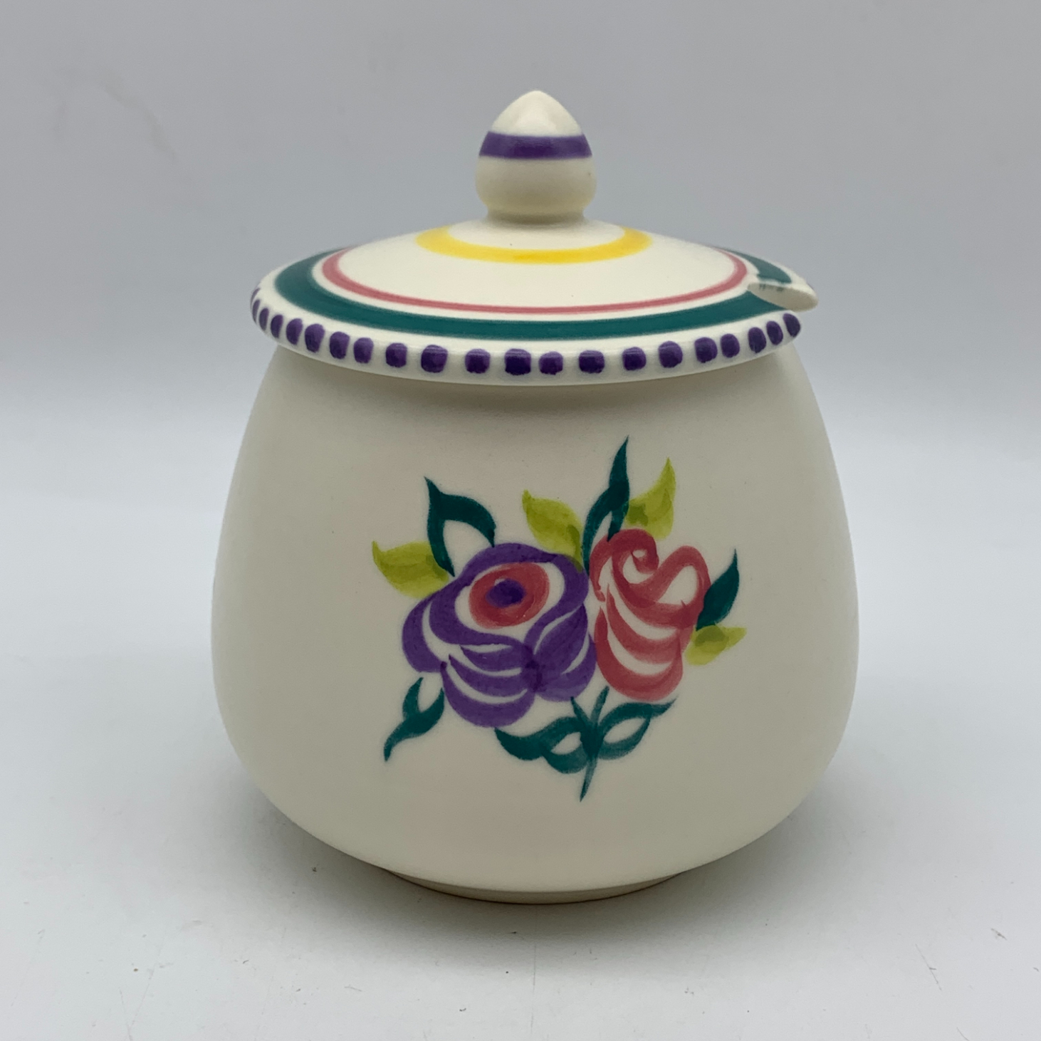 Vintage ‘Poole Pottery’ Jam Jar & Lid