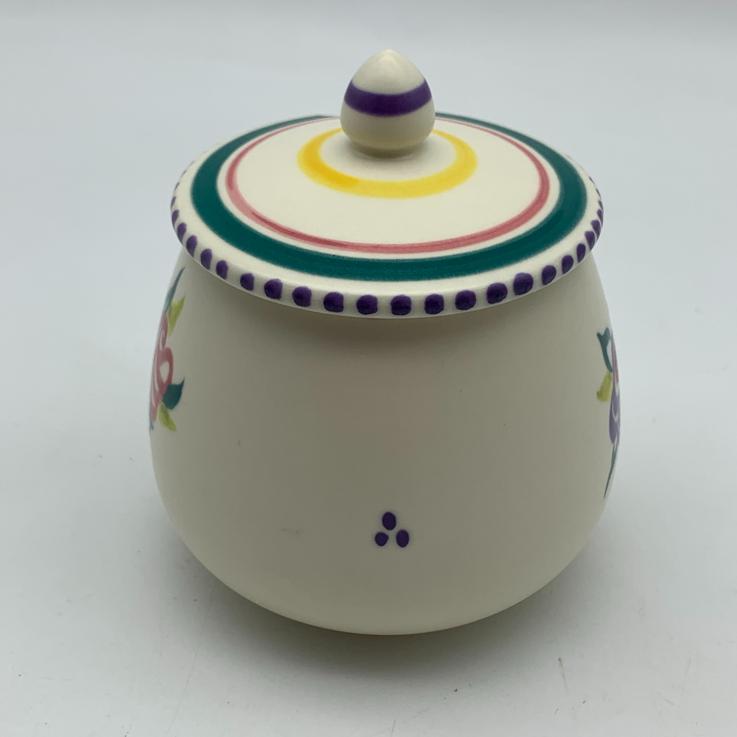 Vintage ‘Poole Pottery’ Jam Jar & Lid - Image 4
