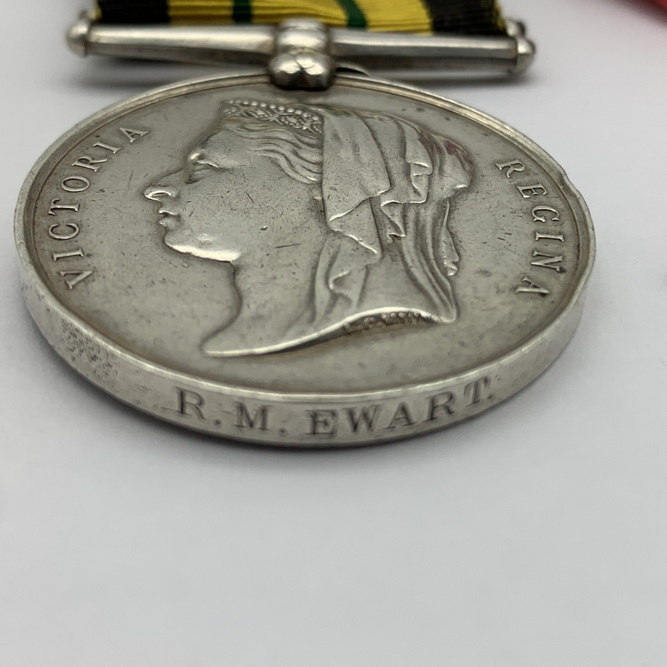 1892 East & West Africa (M’ Wele) & WW1 Medal Pair ‘SUPDT. R.M. Ewart’ (E. Africa Police) - Image 3