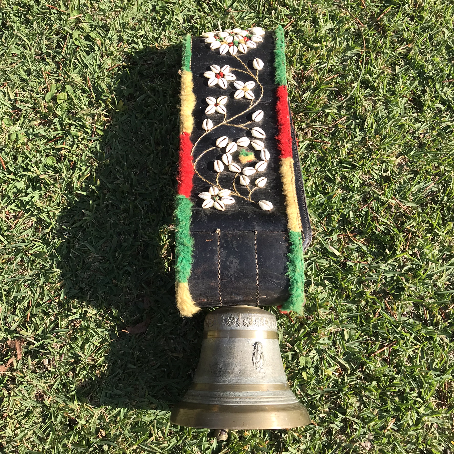 Antique Austrian Bronze Cowbell & Leather Strap - Image 3