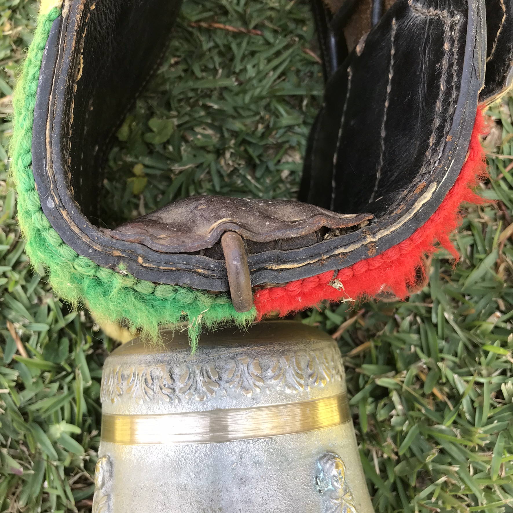 Antique Austrian Bronze Cowbell & Leather Strap - Image 9