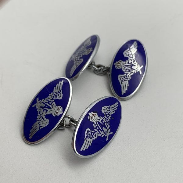Vintage ‘R.A.F.’ Enamelled Cufflinks