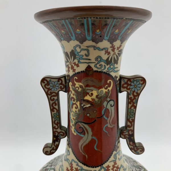 Antique Japanese/Chinese Cloisonne Enamel Vase
