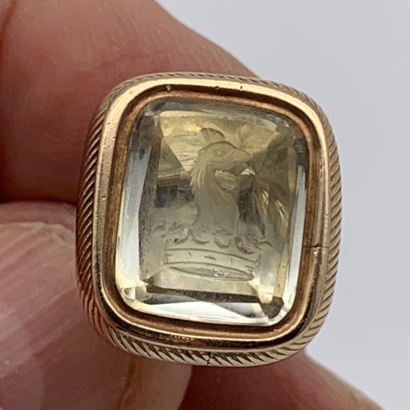 Victorian 9ct Gold Citrine ‘Intaglio’ Fob/Seal Pendant - Image 2