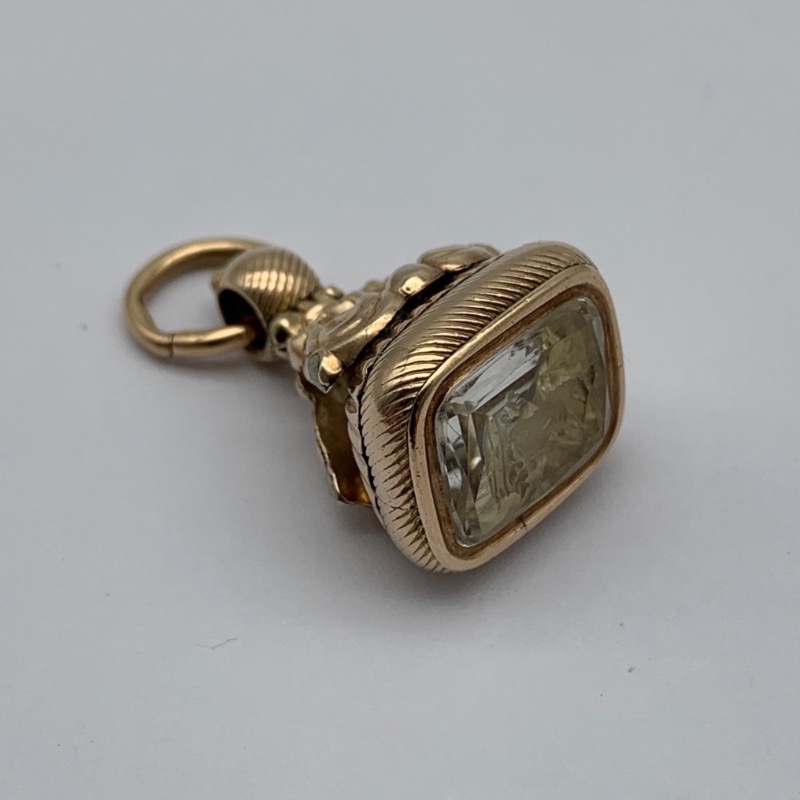 Victorian 9ct Gold Citrine ‘Intaglio’ Fob/Seal Pendant - Image 6