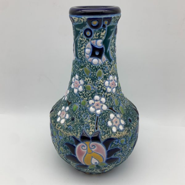 Antique Enamel Decorated ‘Amphora’ Pottery Vase
